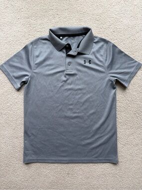 Youth Under Armour Gray Polo Shirt